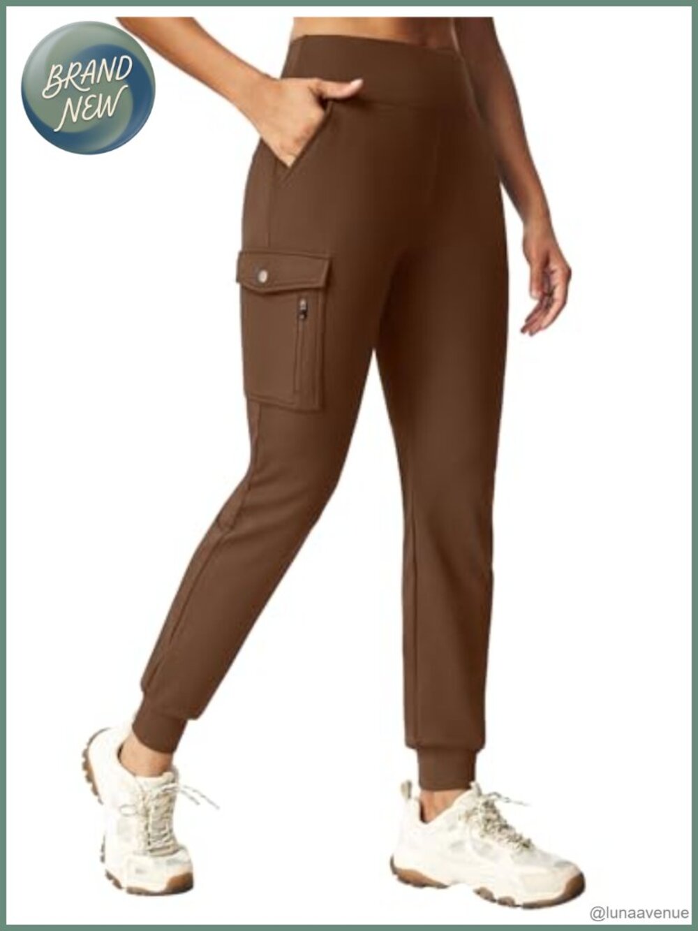 Women's Fleece Lined Joggers High Waisted Thermal Hiking Cargo Pants